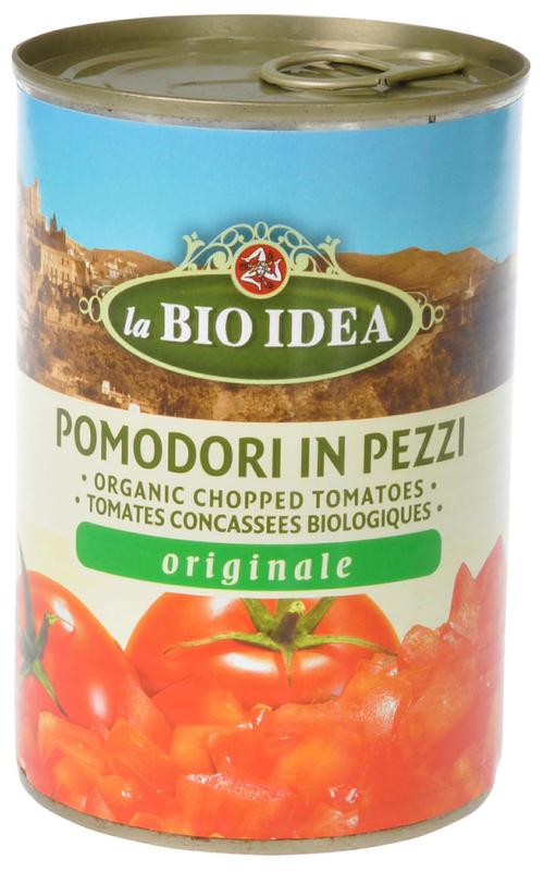 Bioidea Tomatenstukjes in blik 400g