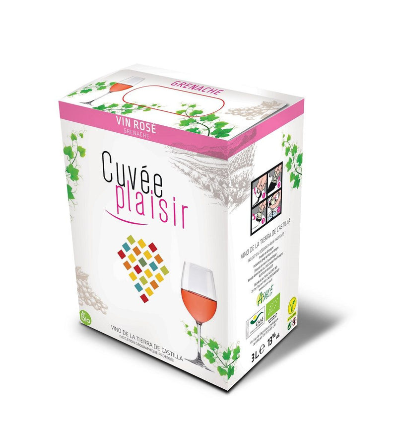 Cuvée Plaisir bio Rosé wijn Grenache 3L(13,5%)