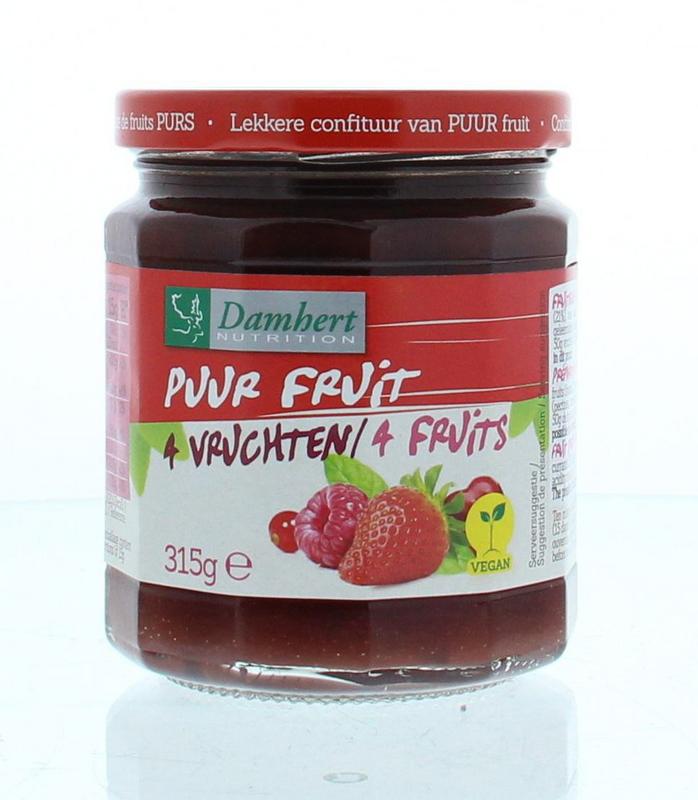 Damhert Puur Fruit Confituur Vier vruchten  z/s