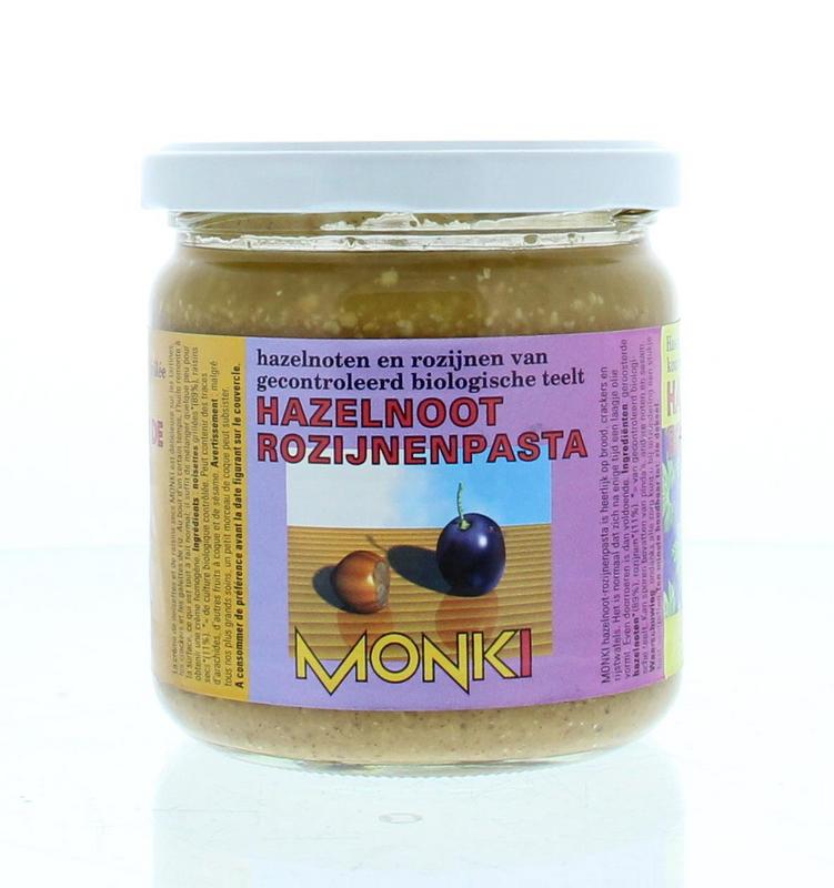 Monki Hazelnoot-rozijnenpasta z.z 330g