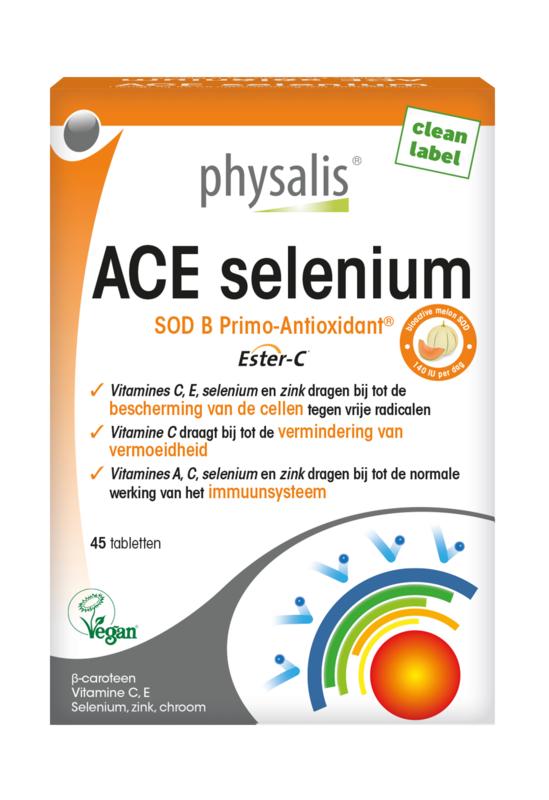 Physalis ACE Selenium + groene thee 45 tabletten