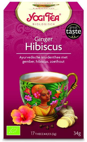 YOGI TEA  Ginger hibiscus 17 builtjes