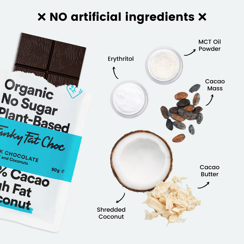 Funky Fat Choc Coconut + MCTs (50g) - organic 