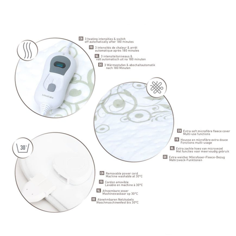 Lanaform Heating Pad Ultrazachte verwarmde Kussen