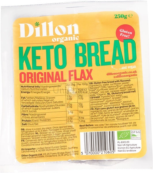 Dillon Organic Original Flax Keto Brood 250g