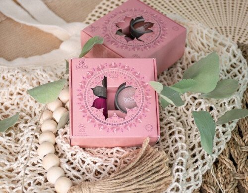 bo-ho Gift box - nagellak deep fushia + oogschaduw pink glow