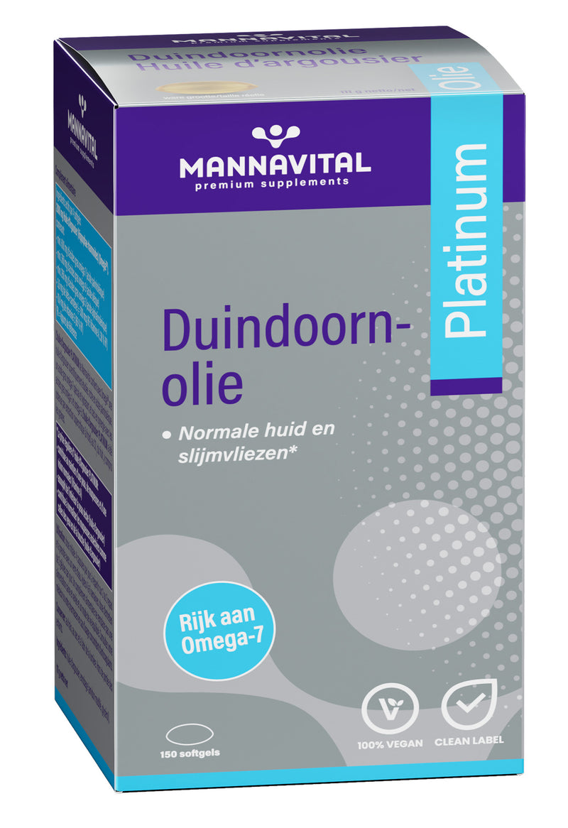 Mannavital Duindoornolie Platinum - 150 V-softgels