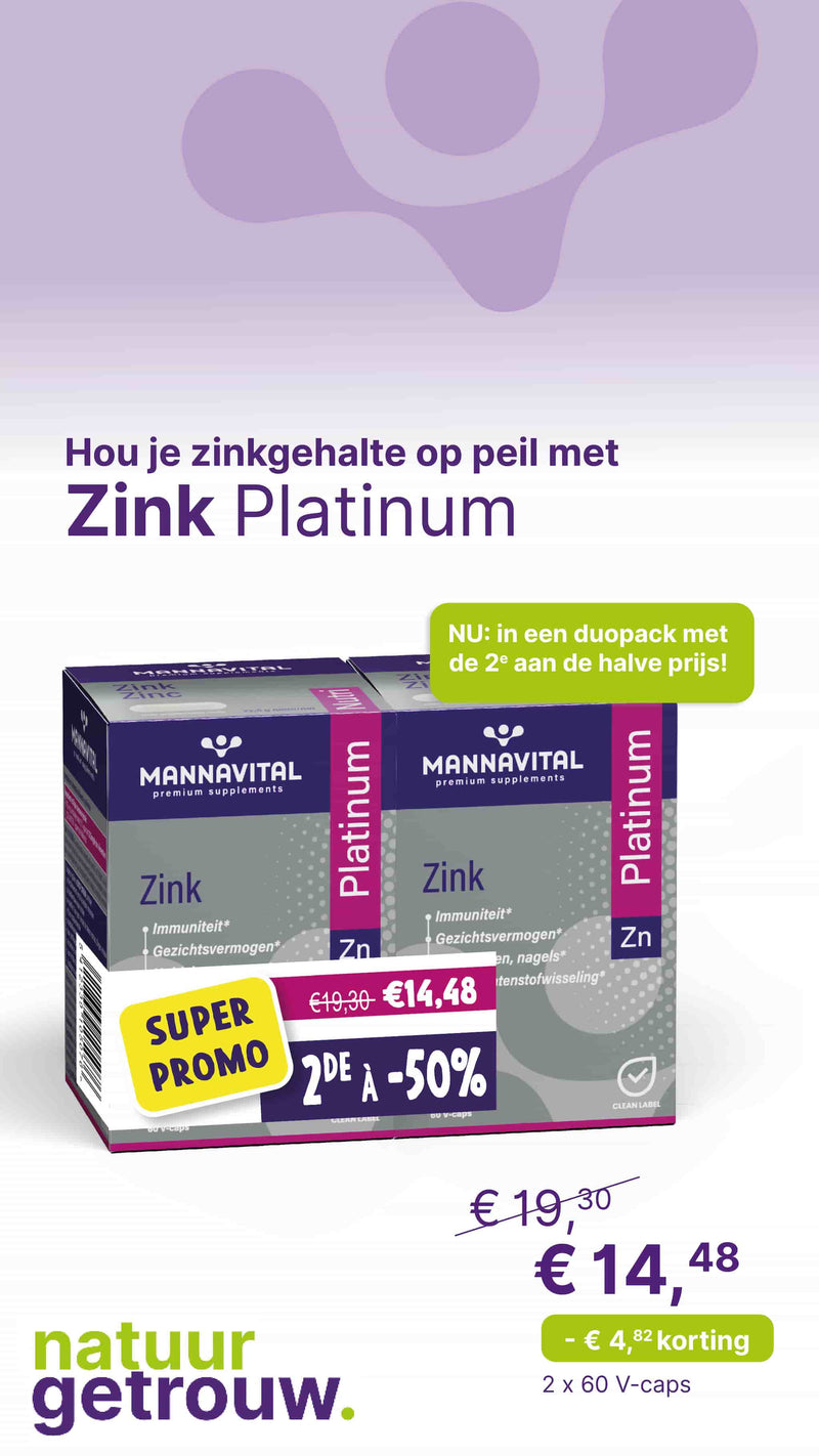 Gélules Mannavital Zinc Platine 60 V