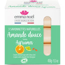 Emma Noël 3 pièces. Savon Bio Amande 450g