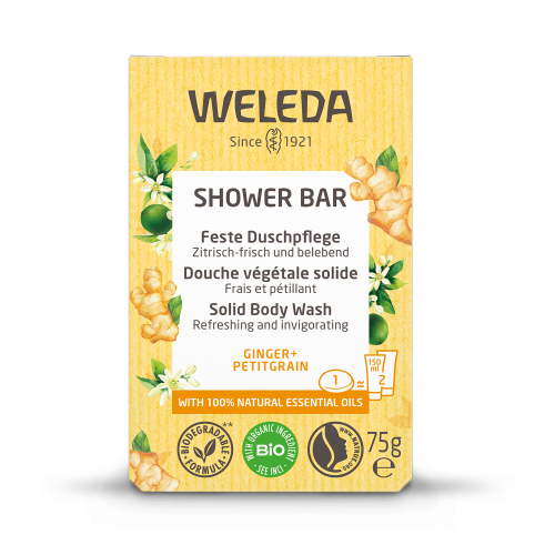 Weleda shower bar ginger+petitgrain 75g