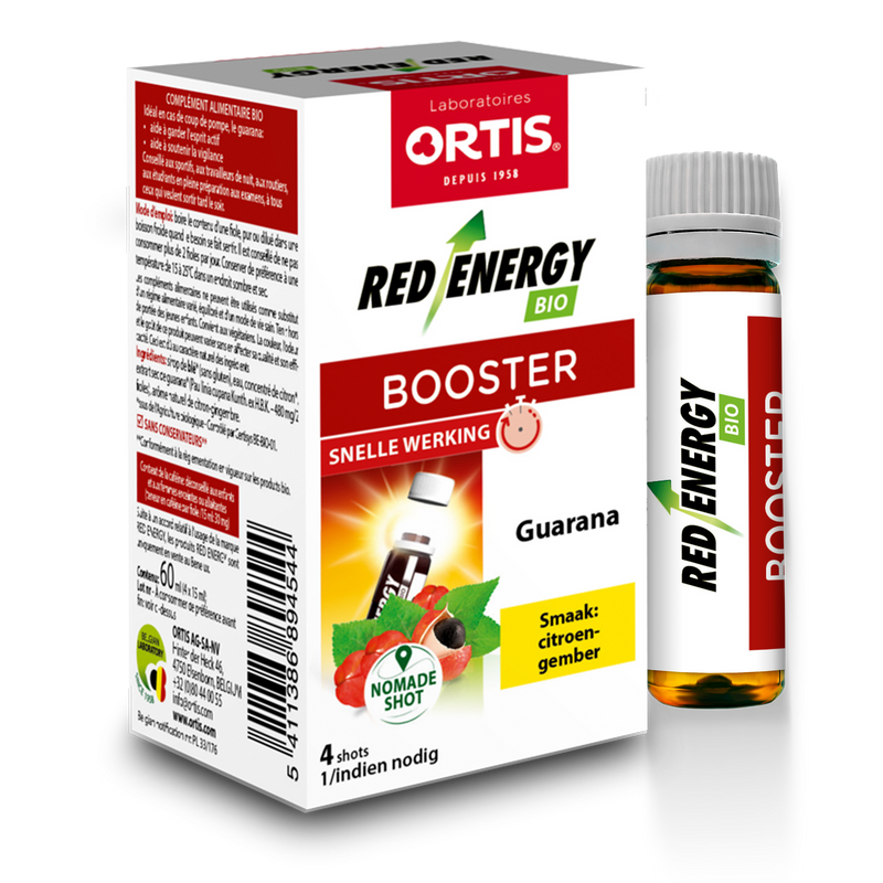 Ortis Red Energy Citroen/Gember Bio Shots 4x15ml