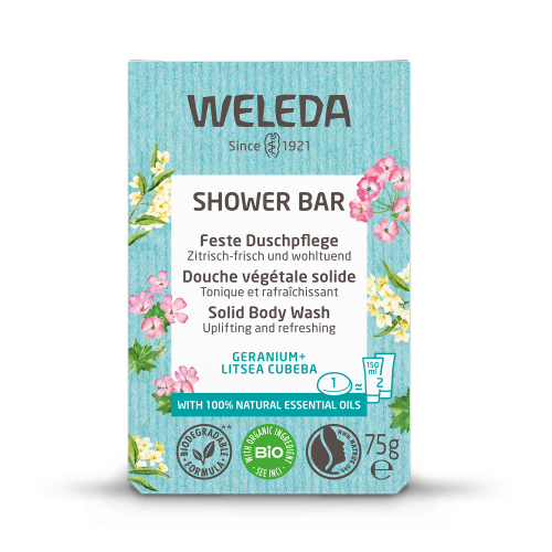 Weleda shower bar geranium+litsea 75g