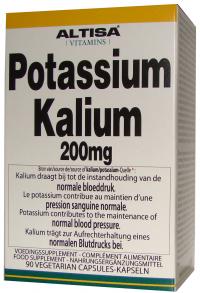 Altisa POTASSIUM (CITRATE) 200mg (90 capsules végétales)