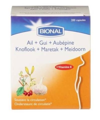 Bional Ail-gui-aubépine + vit E 200 gélules