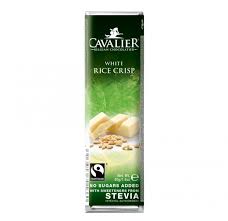 Cavalier Chocoladereep Stevia Wit + crisp 40g