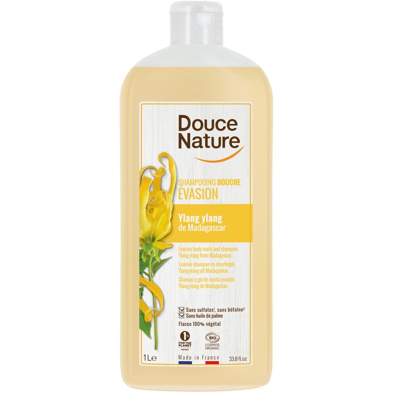DOUCE NATURE shampoing-douche evasion ylang ylang 1L