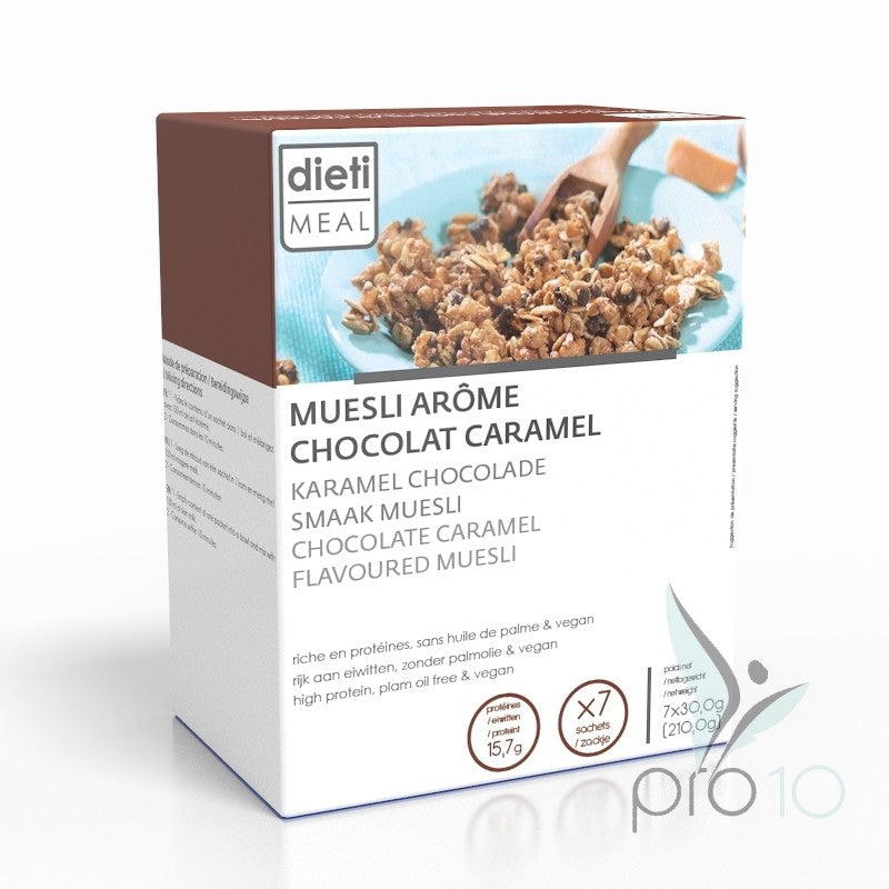 Dieti Muesli chocolat et caramel 7x30g