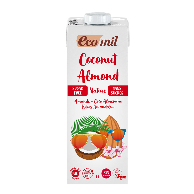 Ecomil Kokosnootmelk + amandel ongezoet 1L