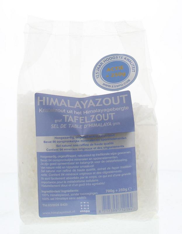 Sel de l'Himalaya Esspo blanc grossier 700 + 250 grammes