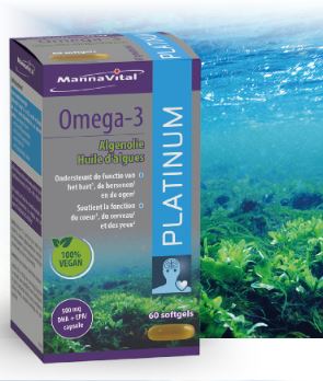 Mannavital Omega-3 Platinum Algenolie 60 V-Softgel