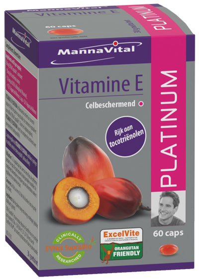 Mannavital Vitamine E Platine 60 gélules.