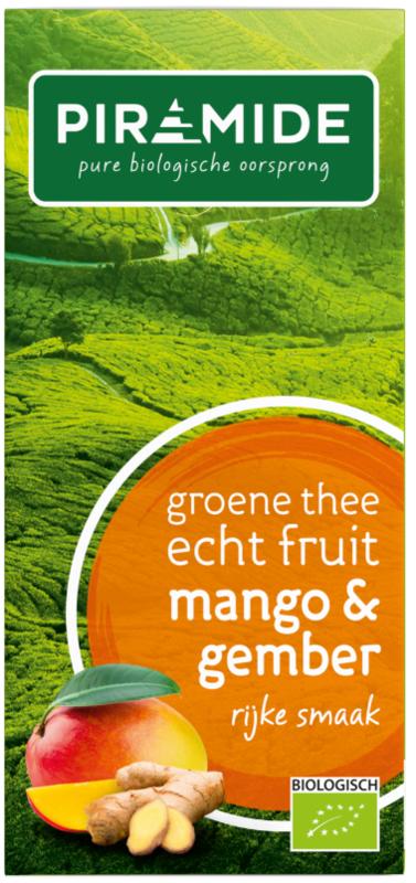 PYRAMID Thé aux fruits mangue gingembre 20 sachets