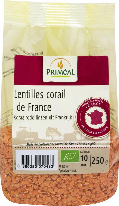PRIMEAL Lentilles corail 250g