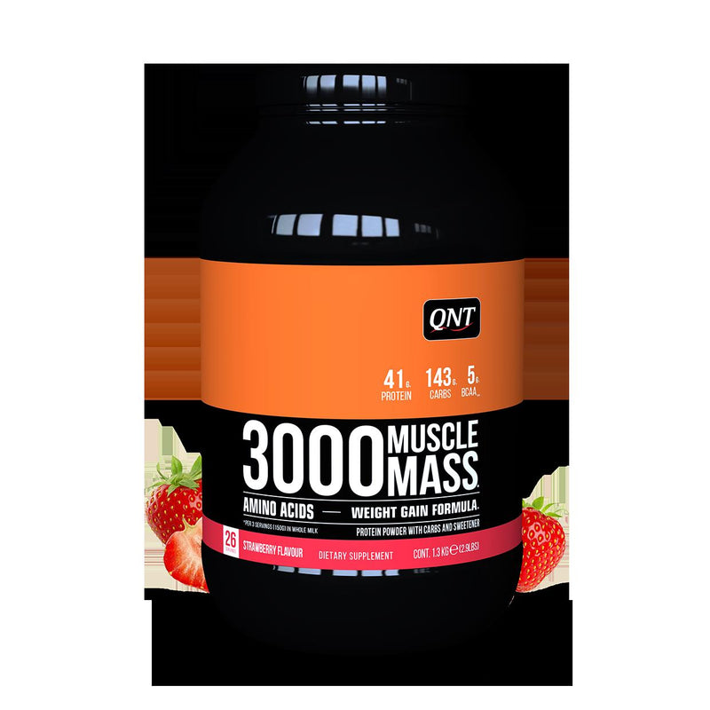 QNT Muscle Mass 3000 Aardbei 1.3kg