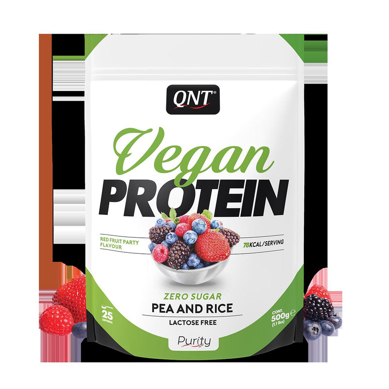 QNT Vegan Protein Red Fruit Party 500g