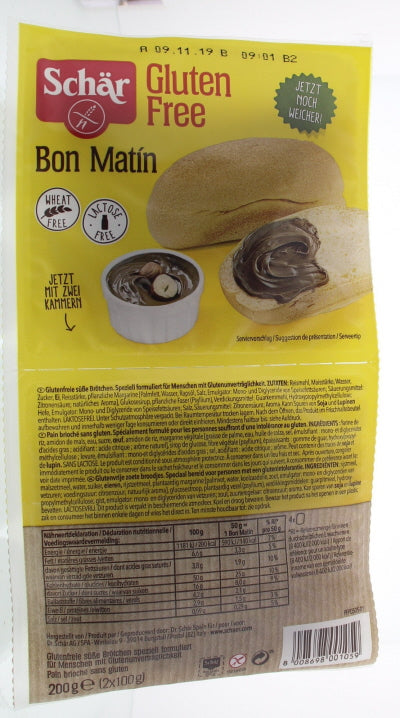 Schär Bon Matin (petit pain sucré) 200g CE