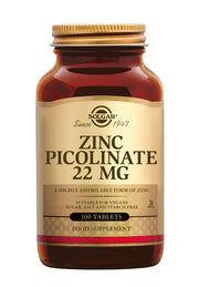 Picolinate de zinc Solgar 22mg -100 pièces