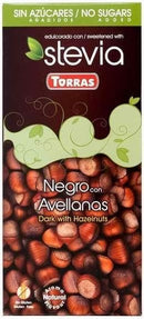Torras Dark+Hazelnoten met Stevia-Erythritol