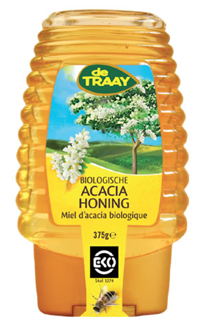 Traay Knijpfles acacia honing (bio) 375g