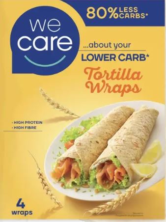 WeCare Lower Carb Tortilla Wraps 160g
